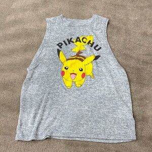 Gray Pikachu Sleeveless Top